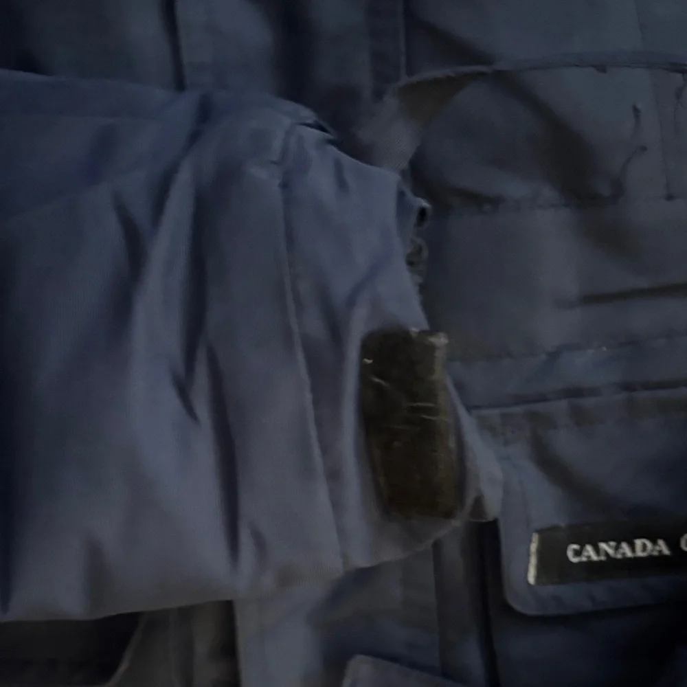 Canada Goose Navy Down Parka with Fur-Trim Hood